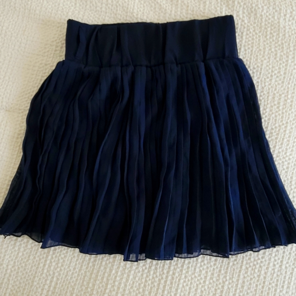 Vintage deliad pleated high waisted skirt